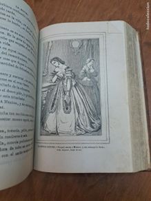 Arte: JML NOVELA LA ESPOSA MARTIR, TOMO 955 PÁGINAS INCOMPLETO. PRECIOSOS GRABADOS. SIGLO XIX. VER FOTOS.